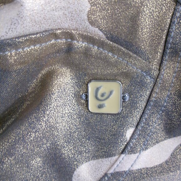 New with tags Freddy WR. UP Gold Glitter Camo High Waist Button Fly Pants S - Picture 14 of 14